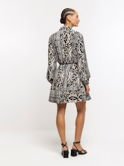 River Island Black Belted Shirt Dress - Image 2 of 6