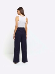 River Island Blue Pinstripe Wide Leg Trousers - Image 2 of 4