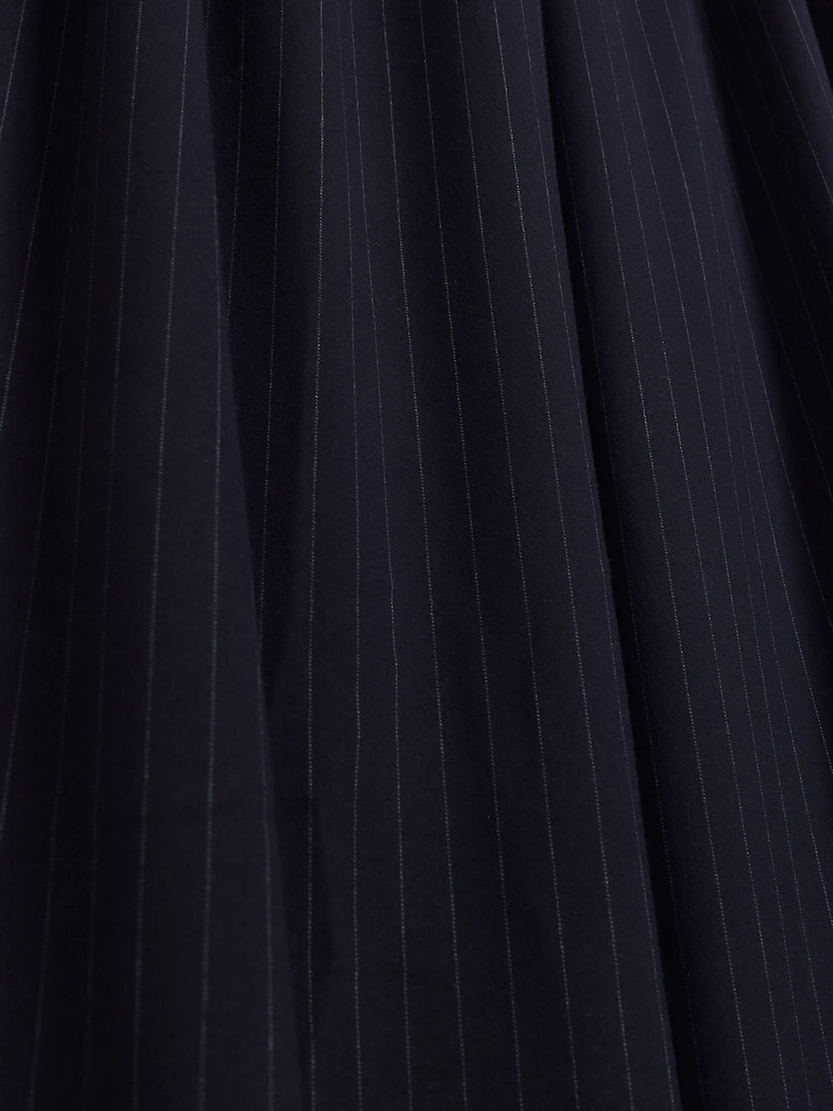 River Island Blue Pinstripe Wide Leg Trousers - Image 4 of 4