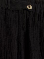 River Island Black Curve Linen Feel Shorts - Image 5 of 5