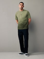 Green 100% Cotton Dip Dye T-Shirt - Image 3 of 8