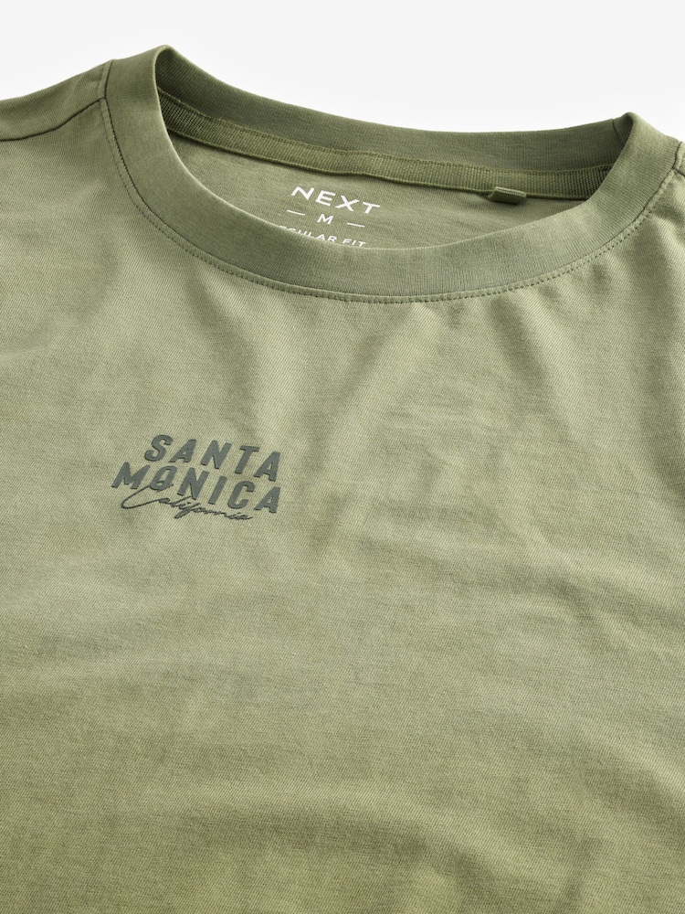 Green 100% Cotton Dip Dye T-Shirt - Image 8 of 8