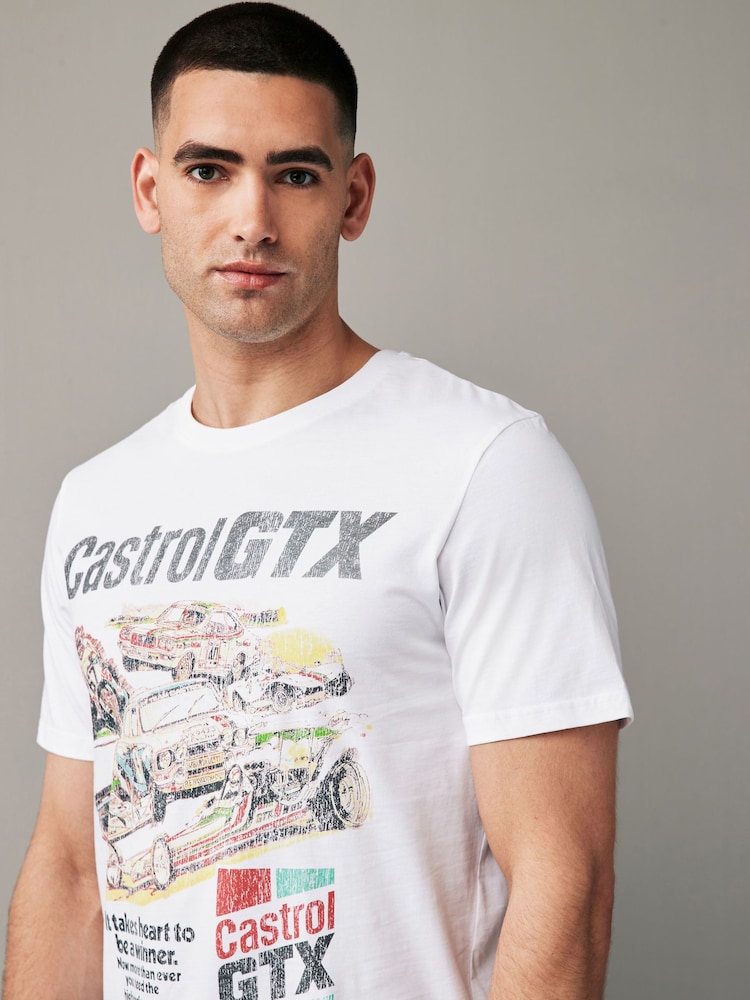 Castrol White 100% Cotton License T-Shirt - Image 1 of 7
