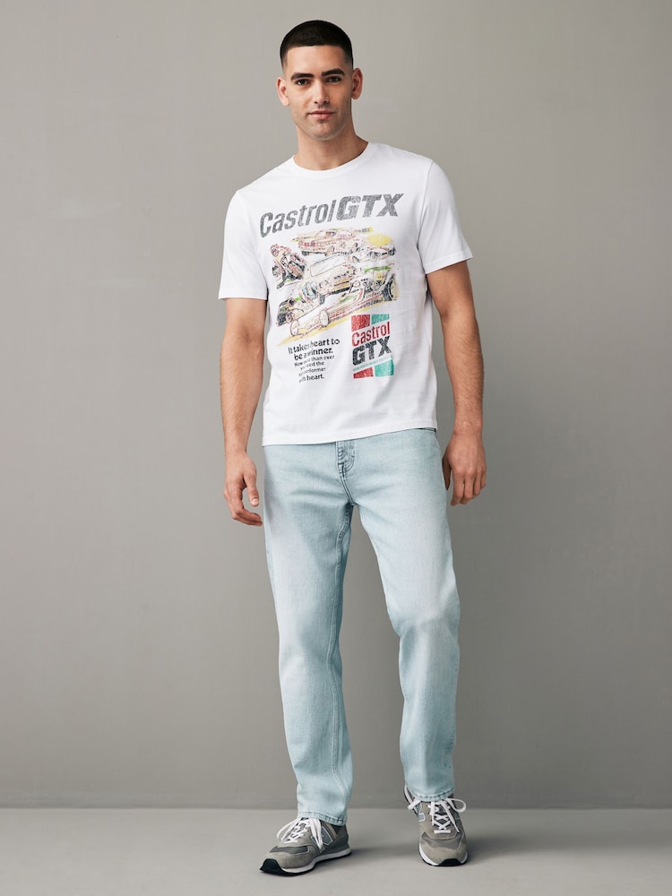 Castrol White 100% Cotton License T-Shirt - Image 2 of 7