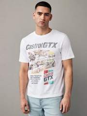 Castrol White 100% Cotton License T-Shirt - Image 4 of 7