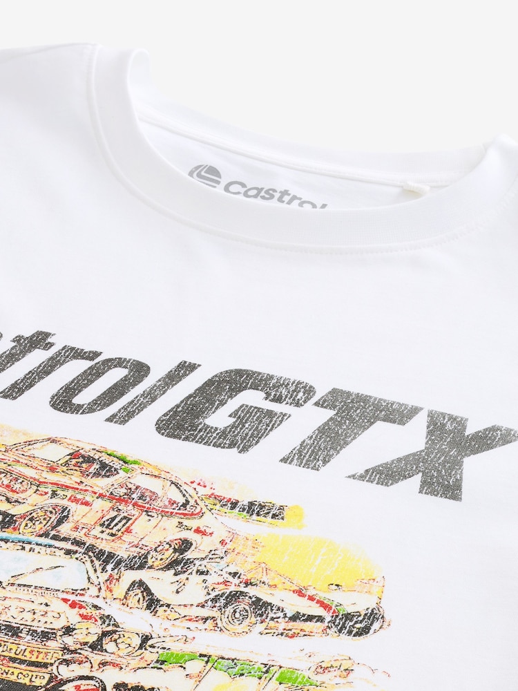 Castrol White 100% Cotton License T-Shirt - Image 6 of 7