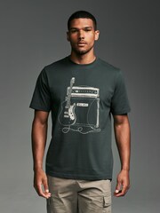 Blue/Grey/Green Music Graphic Band 100% Cotton T-Shirts 3 Pack - Image 5 of 12