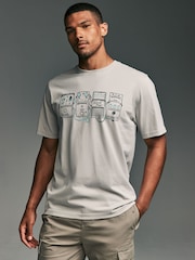 Blue/Grey/Green Music Graphic Band 100% Cotton T-Shirts 3 Pack - Image 6 of 12