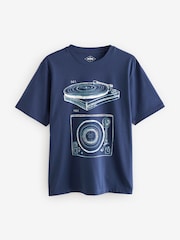 Blue/Grey/Green Music Graphic Band 100% Cotton T-Shirts 3 Pack - Image 8 of 12