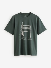 Blue/Grey/Green Music Graphic Band 100% Cotton T-Shirts 3 Pack - Image 9 of 12
