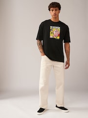 Black Roy Lichtenstein Artist Licence 100% Cotton T-Shirt - Image 2 of 8