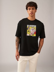 Black Roy Lichtenstein Artist Licence 100% Cotton T-Shirt - Image 3 of 8