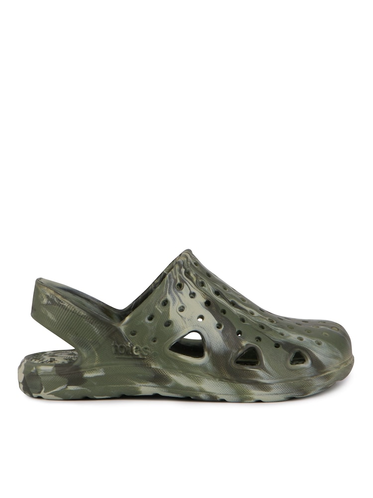 Totes Khaki Green Tie Dye SolBounce Toddler Clogs - Image 1 of 5