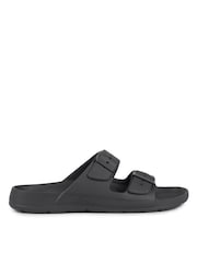 Gris - Sandalias con doble hebilla ajustable para hombre Solbounce de Totes - Imagen 2 de 5