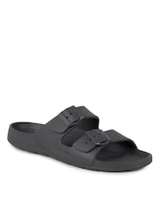 Gris - Sandalias con doble hebilla ajustable para hombre Solbounce de Totes - Imagen 3 de 5