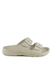 Totes Sand Solbounce Ladies Adjustable Double Buckle Slides - Image 2 of 5