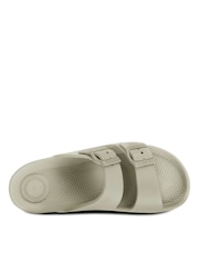 Totes Sand Solbounce Ladies Adjustable Double Buckle Slides - Image 4 of 5