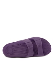 Totes Purple Kids Solbounce Moulded Double Buckle Slides - Image 4 of 5