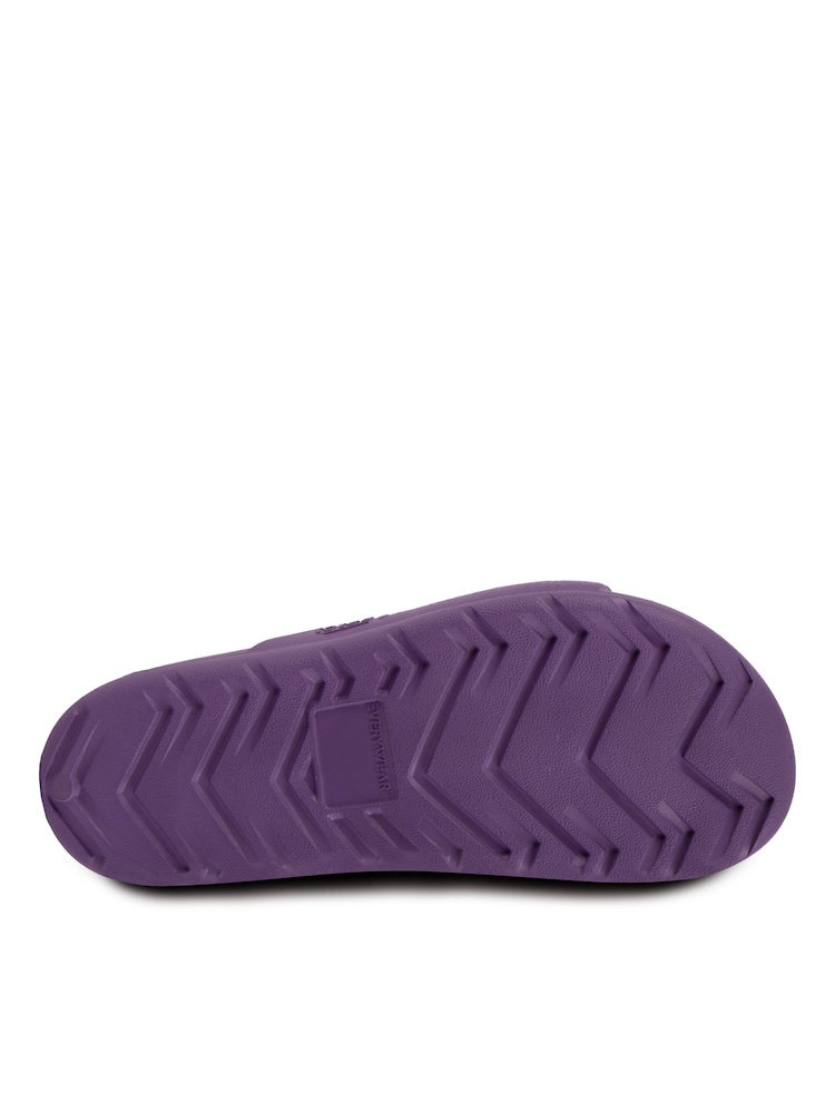 Totes Purple Kids Solbounce Moulded Double Buckle Slides - Image 5 of 5