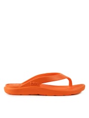 Totes Orange Ladies Solbounce Toe Post Flip Flops Sandals - Image 2 of 5