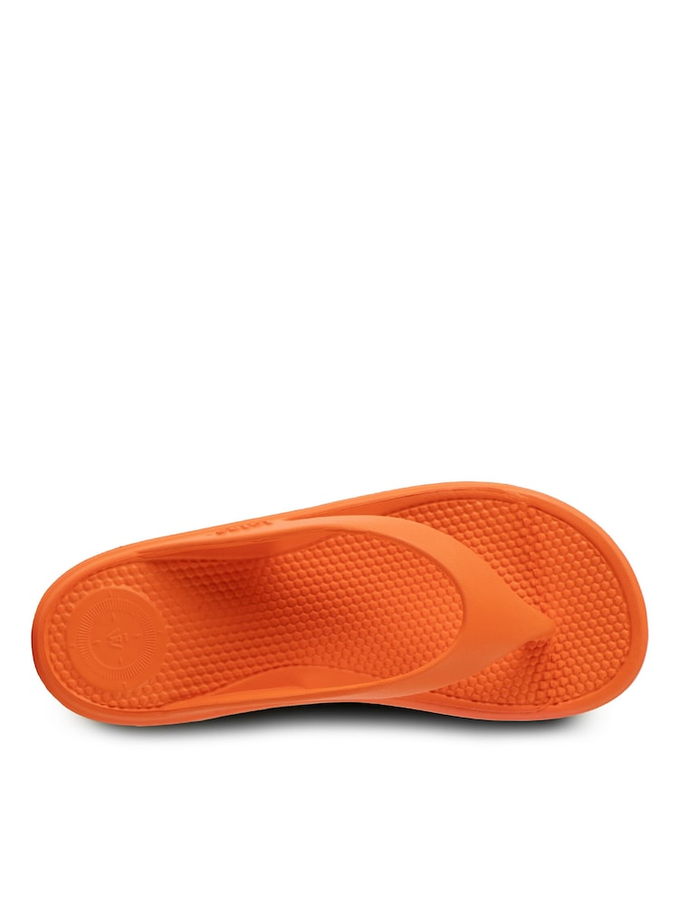 Totes Orange Ladies Solbounce Toe Post Flip Flops Sandals - Image 4 of 5