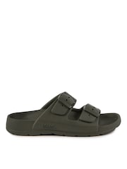 Totes Green Solbounce Ladies Adjustable Double Buckle Slides - Image 2 of 5