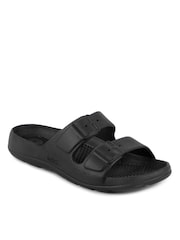 Totes Black Kids Solbounce Moulded Double Buckle Slides - Image 3 of 5