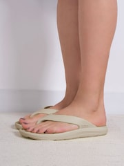 Totes Nude Ladies Solbounce Toe Post Flip Flops Sandals - Image 1 of 5