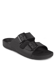 Negro - Sandalias con doble hebilla ajustable para hombre Solbounce de Totes - Imagen 4 de 5
