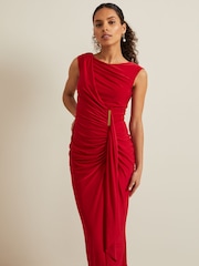 Phase Eight Red Petite Donna Maxi Dress - Image 3 of 6