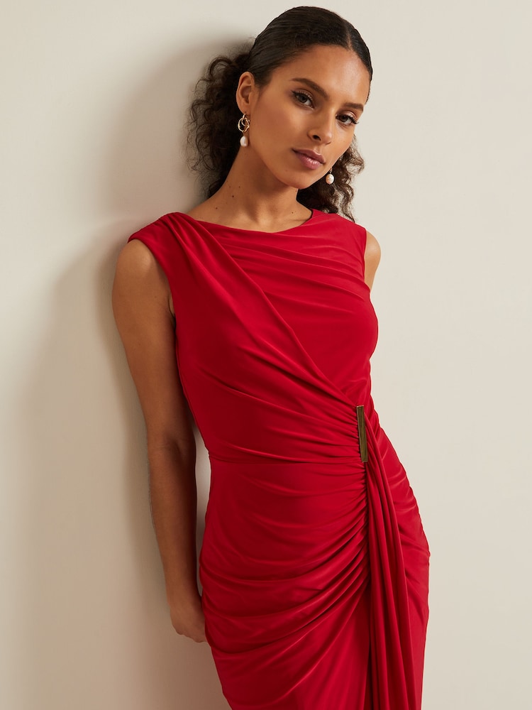blue maxi silk dress Lissandra Blue Formal Maxi Dress - US 4
