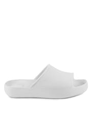 Totes White Solbounce Ladies Ribbed Slides - Image 2 of 5