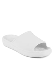 Totes White Solbounce Ladies Ribbed Slides - Image 3 of 5