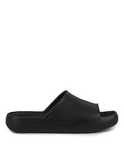 Totes Black Solbounce Ladies Ribbed Slides - Image 2 of 5