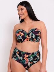 Curvy Kate Cuba Libre Bikinihose mit hoher Taille, Schwarz - Bild 1 von 4