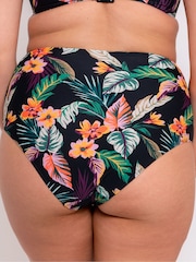 Curvy Kate Cuba Libre Bikinihose mit hoher Taille, Schwarz - Bild 3 von 4