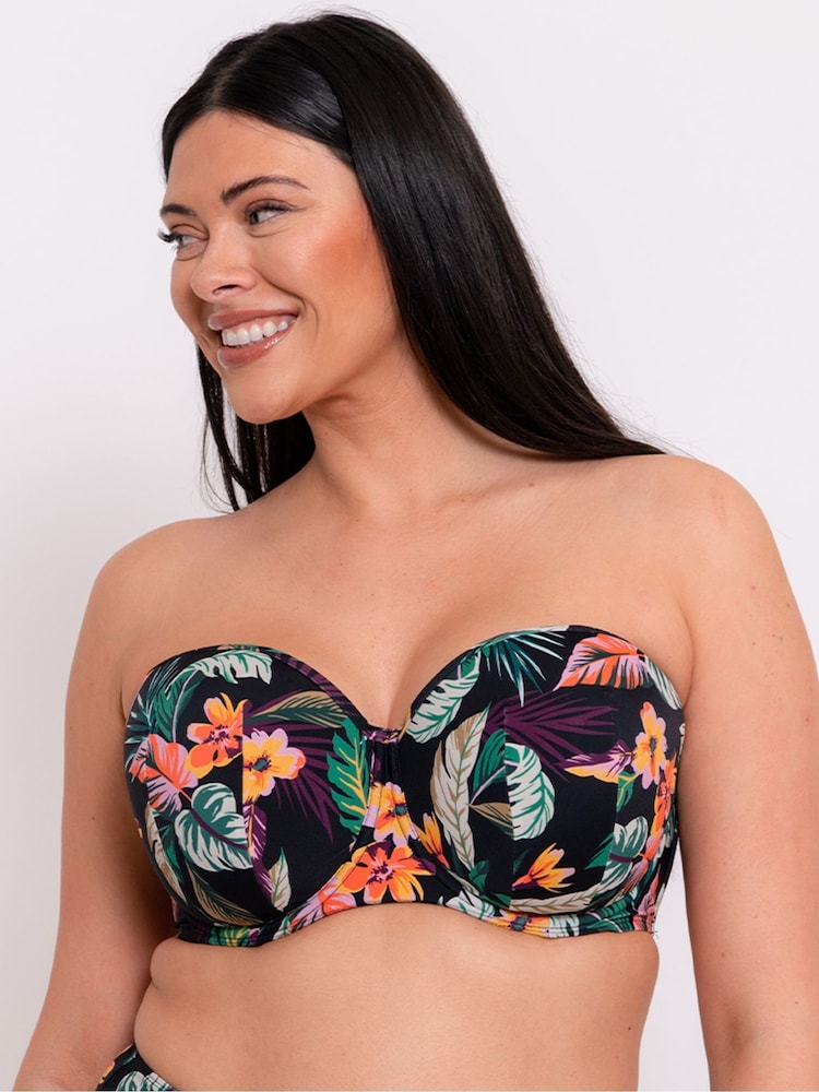 Черный бикини-топ-бандо Curvy Kate Cuba Libre - Изображение 1 из 5