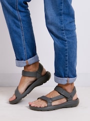 Totes Grey Solbounce Mens Adjustable Touch Fastening Sport Sandals - Image 1 of 5