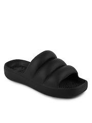Totes Black Solbounce Ladies Moulded Pillow Slides - Image 3 of 5