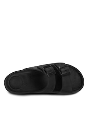 Totes Black Solbounce Ladies Adjustable Double Buckle Slides - Image 3 of 5