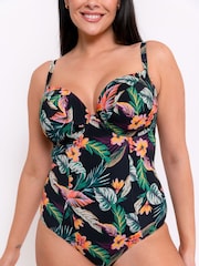 Curvy Kate Cuba Libre Padded Plunge Black Swimsuit - Image 2 of 3