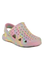 Totes Pink Pastel Tie Dye SolBounce Toddler Clogs - Image 2 of 4