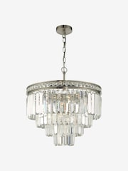 Dar Lighting Grey Vyana 4 Light 4 Tier Pendant Ceiling Light - Image 2 of 5