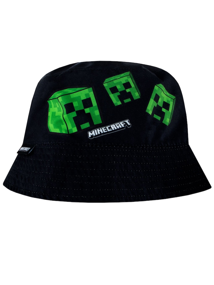 Character Green 100% Cotton Minecraft Reversible Bucket Hat - Image 1 of 1