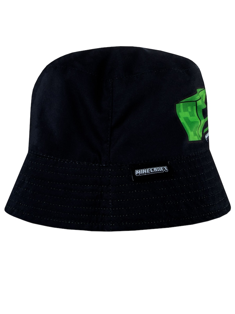 Character Green 100% Cotton Minecraft Reversible Bucket Hat - Image 2 of 6