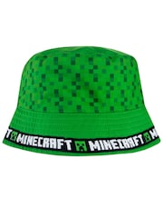Character Green 100% Cotton Minecraft Reversible Bucket Hat - Image 6 of 6