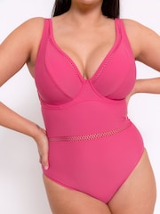 Curvy Kate Pink First Class Plunge Swimsuit - Image 4 of 5