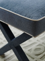 Nina Campbell Clabon Indigo Blue Rosebury Bench - Image 3 of 7