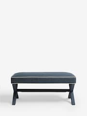 Nina Campbell Clabon Indigo Blue Rosebury Bench - Image 4 of 7