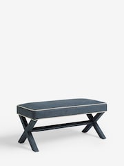 Nina Campbell Clabon Indigo Blue Rosebury Bench - Image 5 of 7